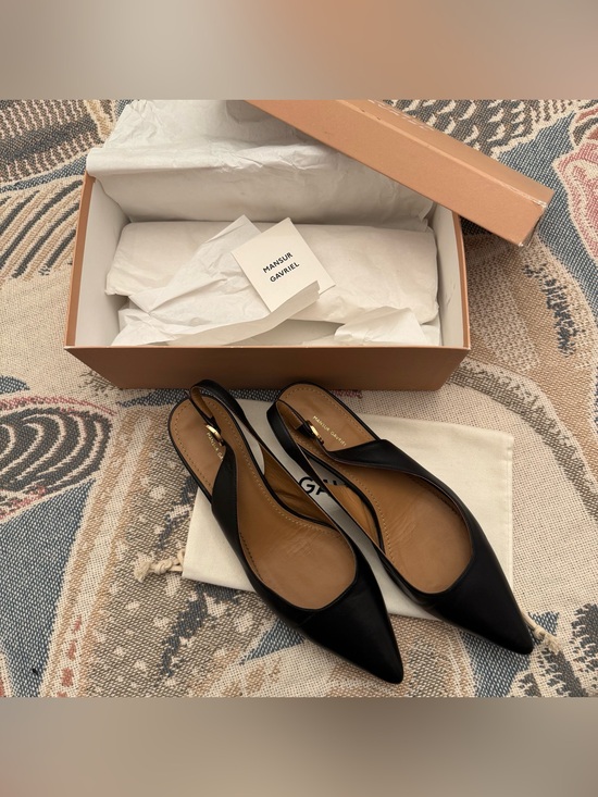 Mansur Gavriel Shoes - Mansur Gavriel The Go-To Slingback Pump in black lambskin - 38.5